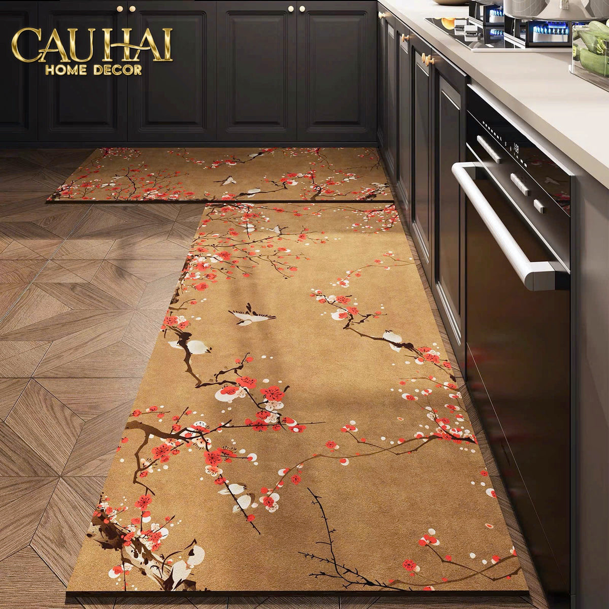Set Thảm Bếp Microfiber 50x80/50x150 - Hoàng Kim Trường Xuân-THẢM BẾP-CẬU HAI HOME DECOR