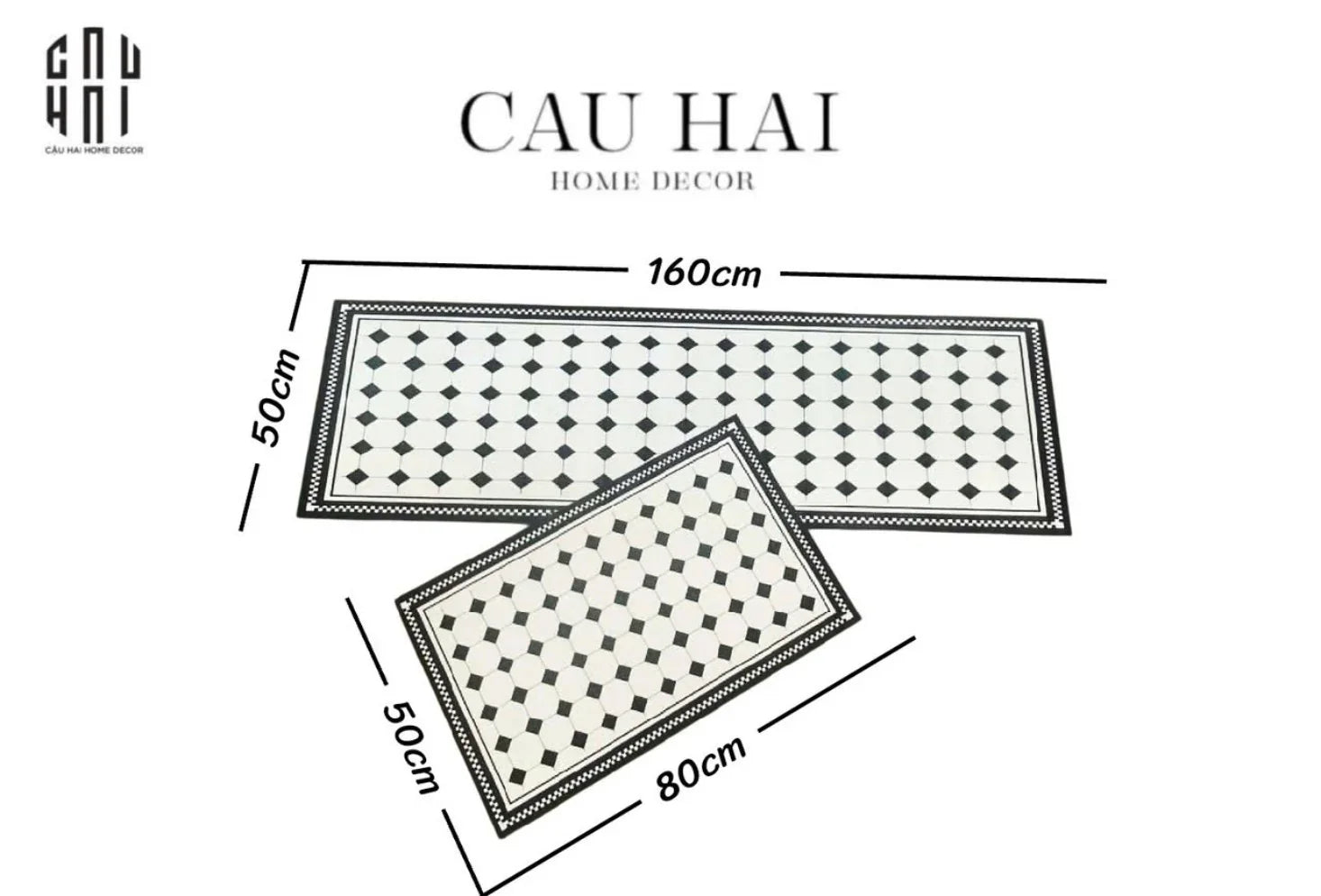 SET THẢM BẾP MICROFIBER ALIGHNED 1M6