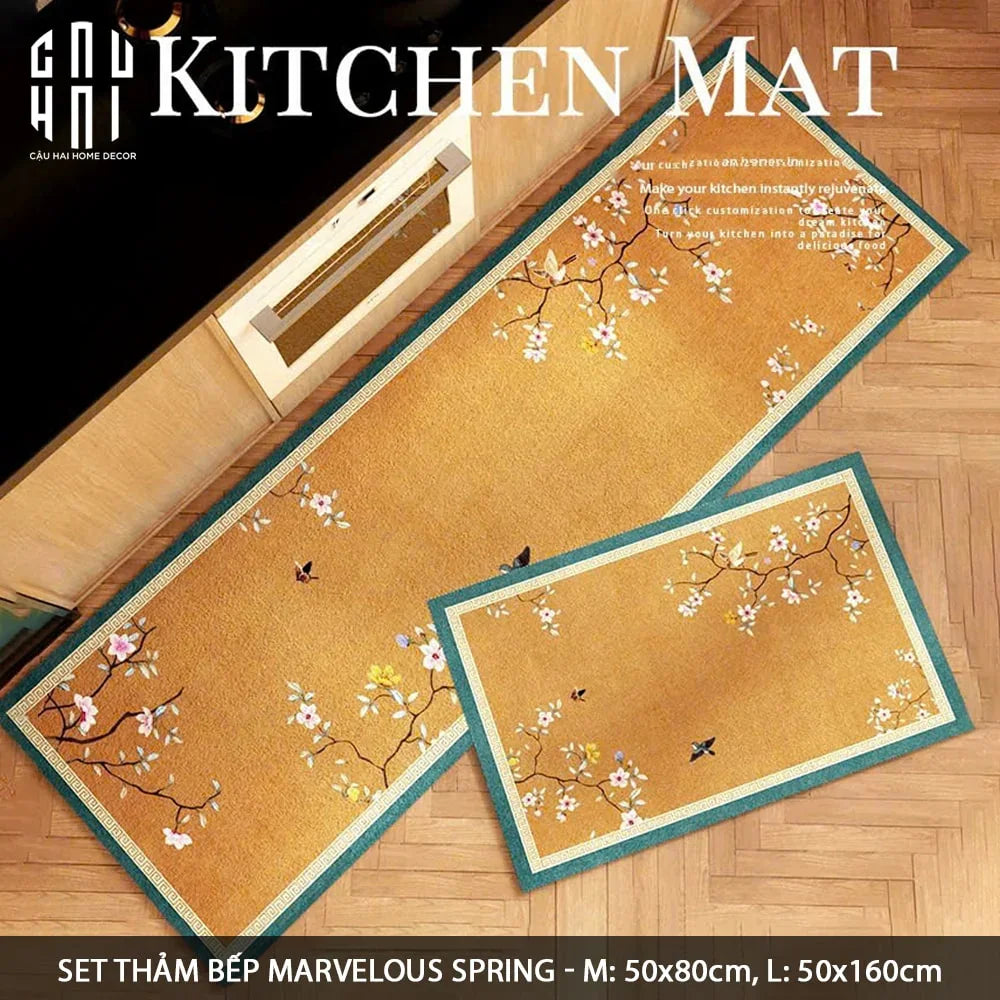 SET THẢM BẾP MICROFIBER MARVELOUS SPRING 1M6