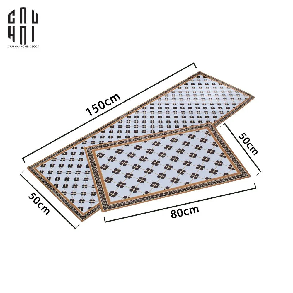 SET THẢM BẾP MICROFIBER MASON 1M5