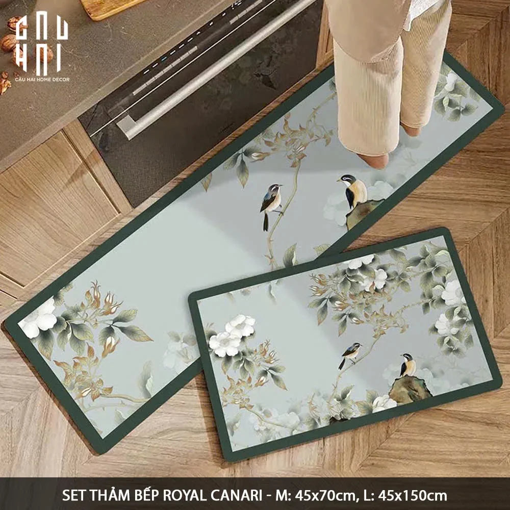 SET THẢM BẾP MICROFIBER ROYAL CANARI 1M5