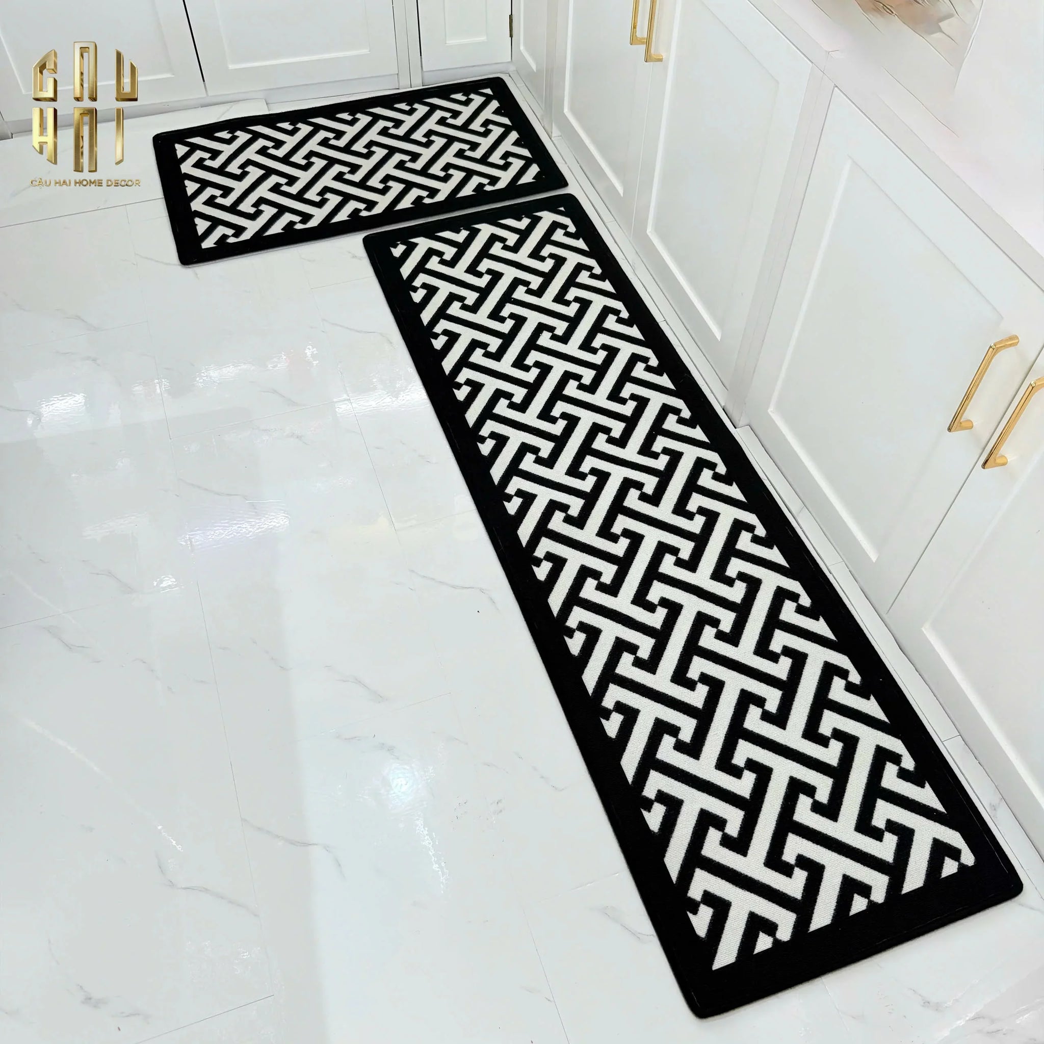 Set Thảm Bếp Nhung Bỉ 145x75/150 - Lignes D'Art-CẬU HAI HOME DECOR