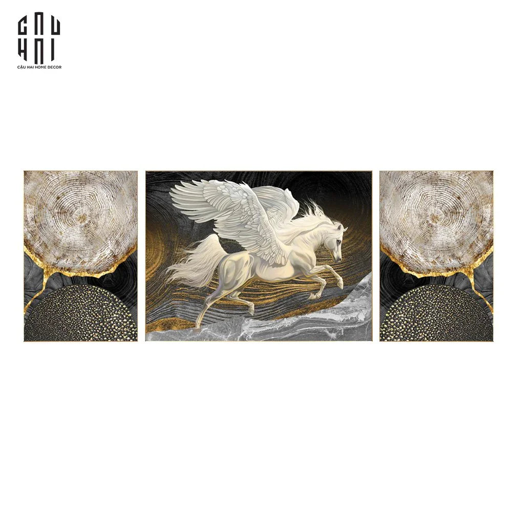 SET TRANH CANVAS CHEVAL VOLANT LUXURY