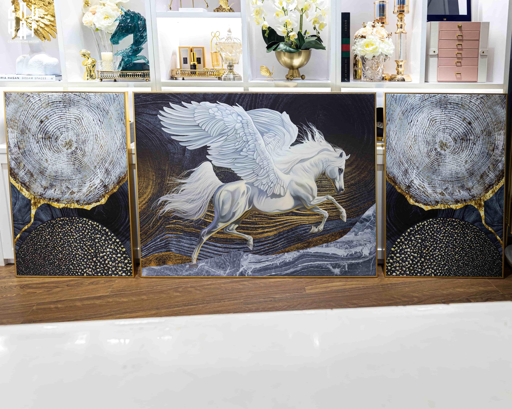 SET TRANH CANVAS CHEVAL VOLANT LUXURY