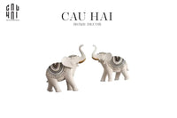 Set Tượng Bạch Tượng Hoàng Gia - White Elephant Atelier-TƯỢNG TRANG TRÍ-CẬU HAI HOME DECOR