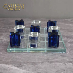 Set Tượng Bàn Cờ Pha Lê XO - Art Cristalleries Chess Board Couture Decoratives Objects 25x25-CẬU HAI HOME DECOR