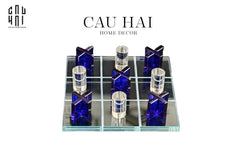 Set Tượng Bàn Cờ Pha Lê XO - Art Cristalleries Chess Board Couture Decoratives Objects 25x25-CẬU HAI HOME DECOR