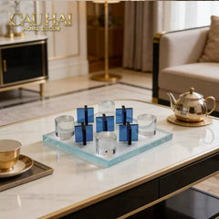 Set Tượng Bàn Cờ Pha Lê XO - Art Cristalleries Chess Board Couture Decoratives Objects 25x25-CẬU HAI HOME DECOR
