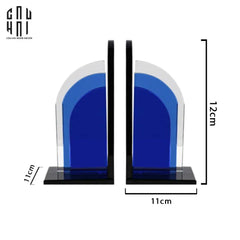 Set Tượng Chặn Sách Pha Lê Cristalleries Blue Gates Bookend 22x11x12-CẬU HAI HOME DECOR