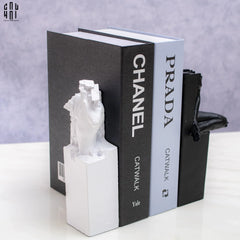 Set Tượng Chặn Sách Trang Trí Black & White Statues 6x18-CẬU HAI HOME DECOR