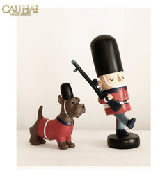 Set Tượng Lính Gác Hoàng Gia Royal Guards Puppy-CẬU HAI HOME DECOR