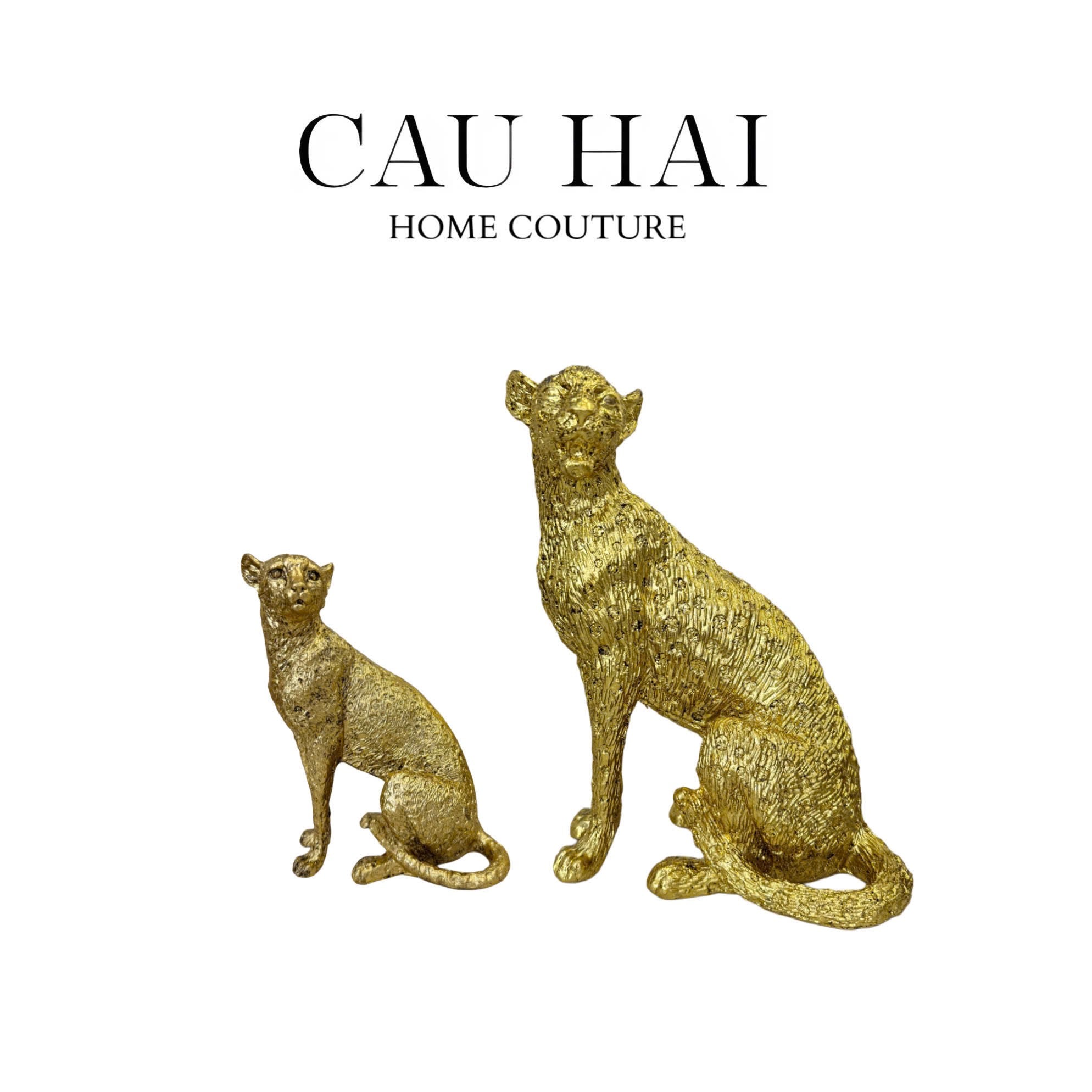 SET TƯỢNG PANTHERA PARDUS 24K LUXE-1- Cậu Hai Home Decor