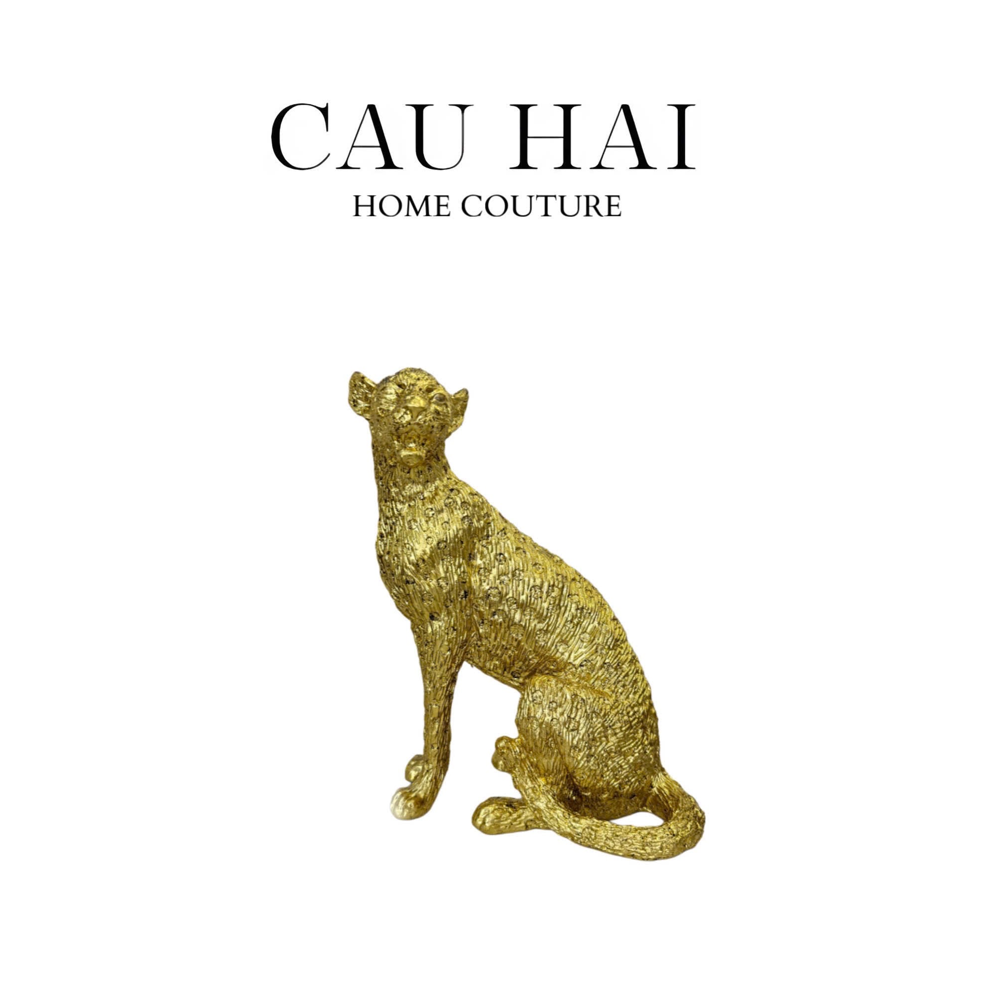 SET TƯỢNG PANTHERA PARDUS 24K LUXE-2- Cậu Hai Home Decor
