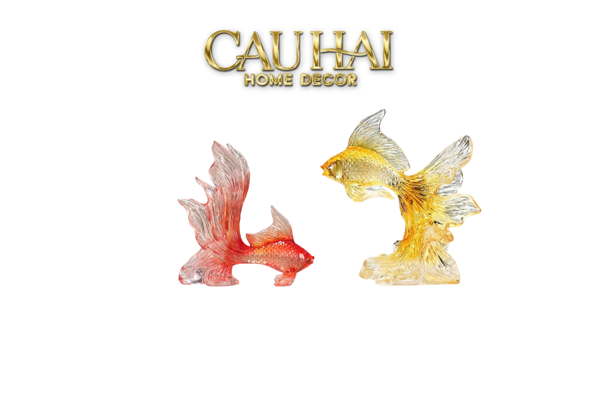 Set Tượng Resin Song Ngư Vượng Phát – Rubis Élégance-TƯỢNG TRANG TRÍ-CẬU HAI HOME DECOR
