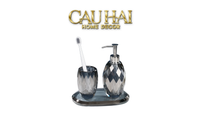 Set Phụ Kiện Nhà Tắm Pha Lê Diamond Cut – Graphite