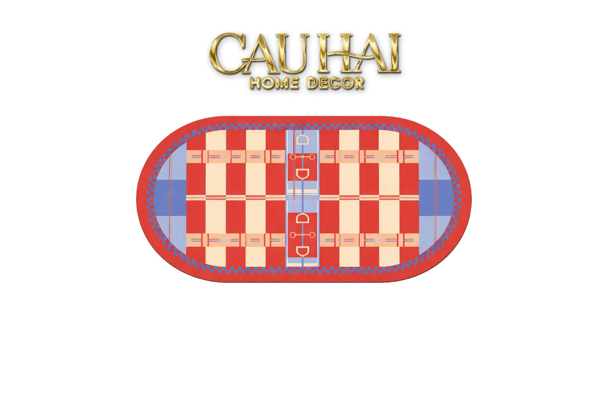 Thảm Cửa / Bathroom  Micro-Nappa  Gen8 45x90 Rouge Vermillion Équestre Horsebits Signature