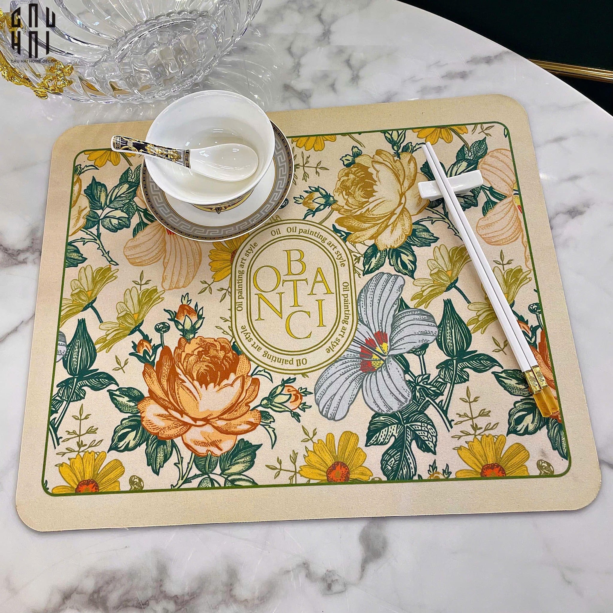 Tấm Lót Microfiber Flower Lovers B 30X40-Hoa Lụa-CẬU HAI HOME DECOR