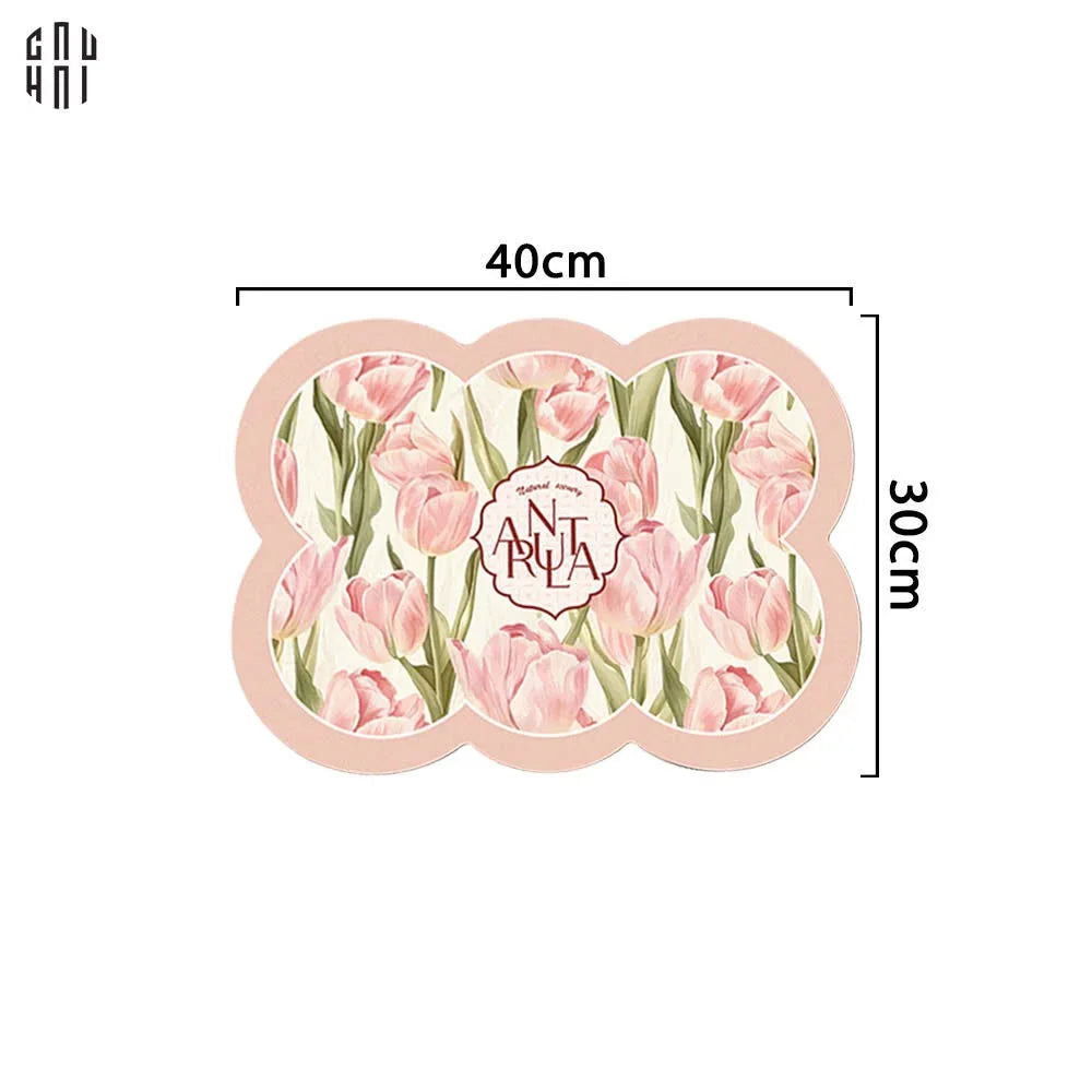 Tấm Lót Microfiber Natural Pinky 30X40-CẬU HAI HOME DECOR