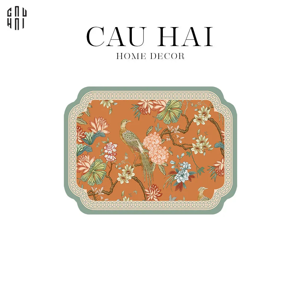 tam-lot-microfiber-orange-emperor-bird-30x40-cau-hai-home-decor - CẬU HAI HOME DECOR