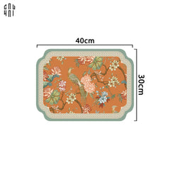 Tấm Lót Microfiber Orange Emperor Bird 30X40-TẤM LÓT BÀN ĂN-CẬU HAI HOME DECOR