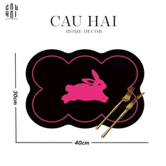Tấm Lót Microfiber Pink Hopper-TẤM LÓT BÀN ĂN-CẬU HAI HOME DECOR
