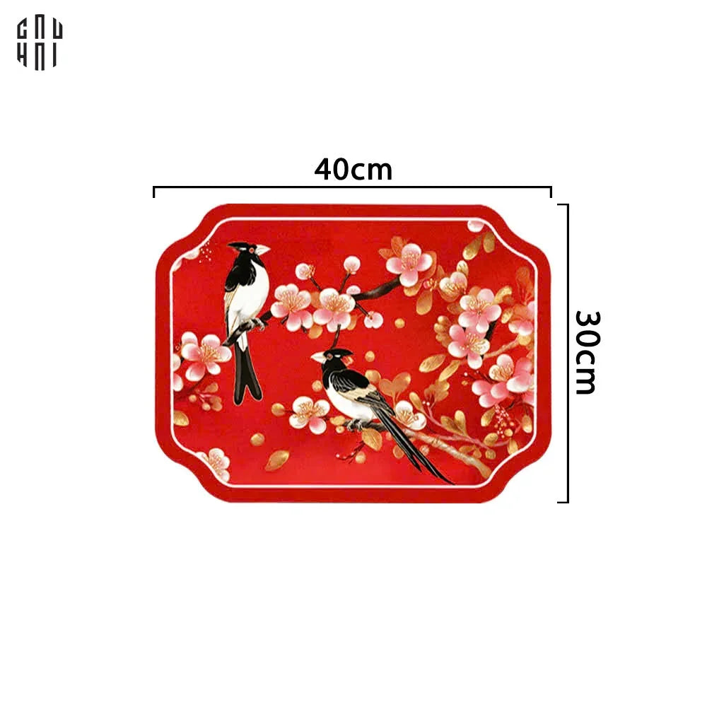 Tấm Lót Microfiber Red Blossom Spring 30X40Cm - CẬU HAI HOME DECOR