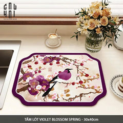 Tấm Lót Microfiber Violet Blossom Spring 30X40Cm-CẬU HAI HOME DECOR