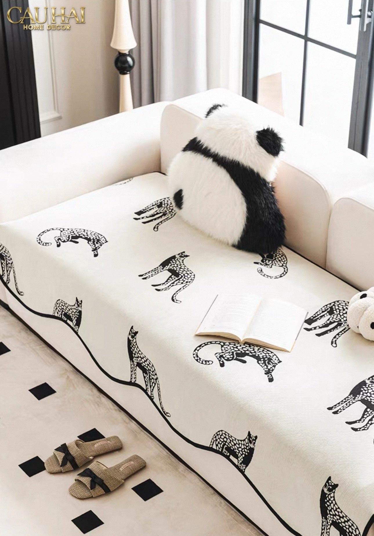 TẤM PHỦ SOFA - 90X210 - PANTHER SQUAD-10- Cậu Hai Home Decor