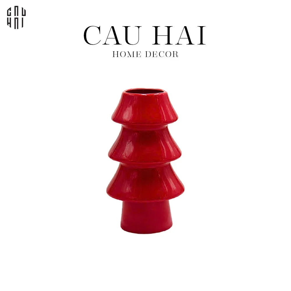 Tết Couture - Bình Hoa Christmas Mistletoe Pine Tree Vase Up - CẬU HAI HOME DECOR