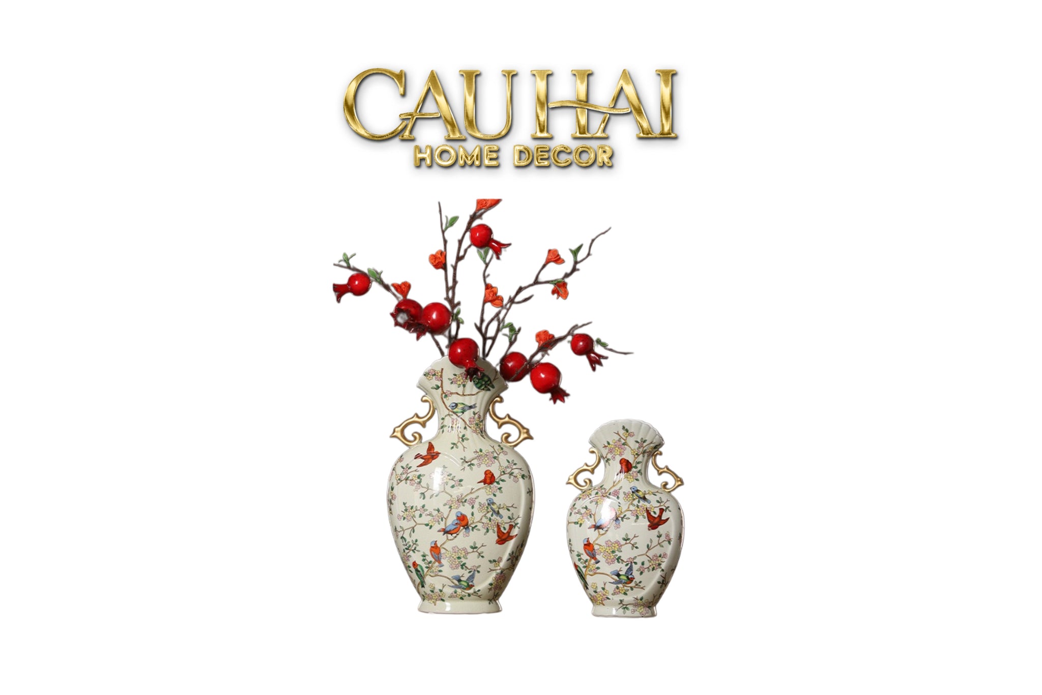 Tết Couture - Bình Hoa Jardin Oriental Duo H30/H40 - CẬU HAI HOME DECOR