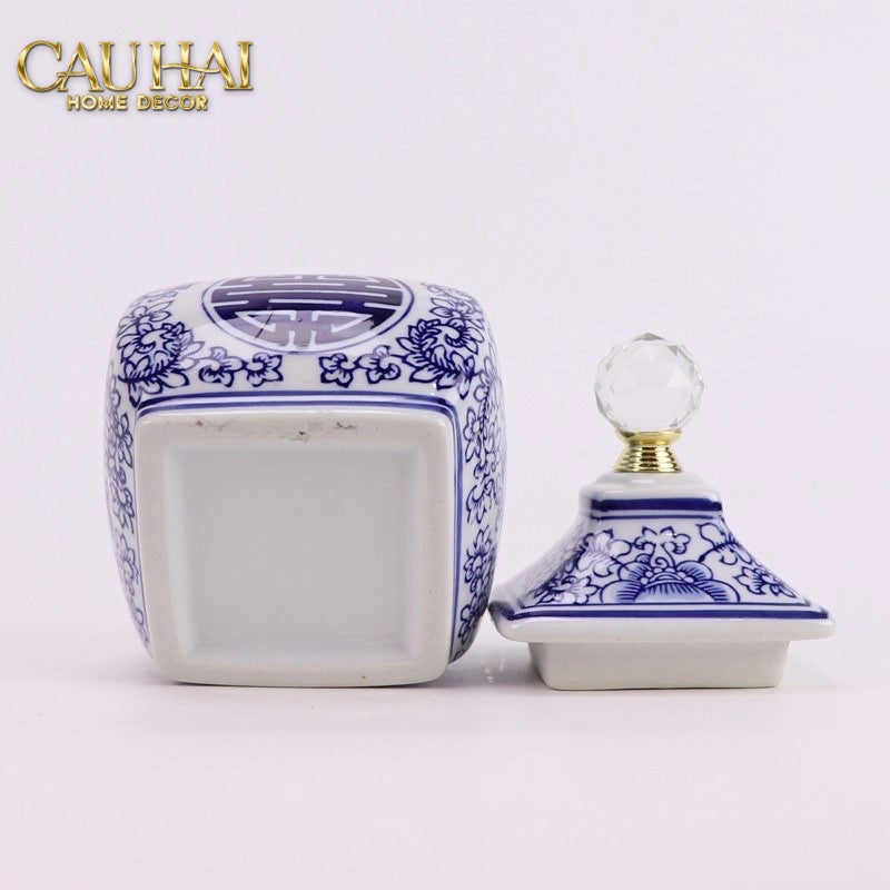 Tết Couture - Bình Lọ Cắm Hoa - Hoà Điền Ngọc - Indochine Indigo Porcelain Vases - CẬU HAI HOME DECOR