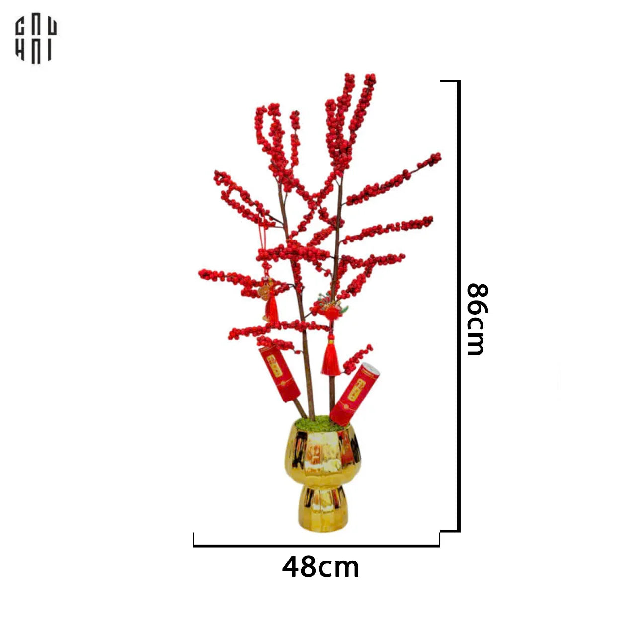 Tết Couture - Chậu Đào Đông Guirlandes Winterberry Holly - CẬU HAI HOME DECOR