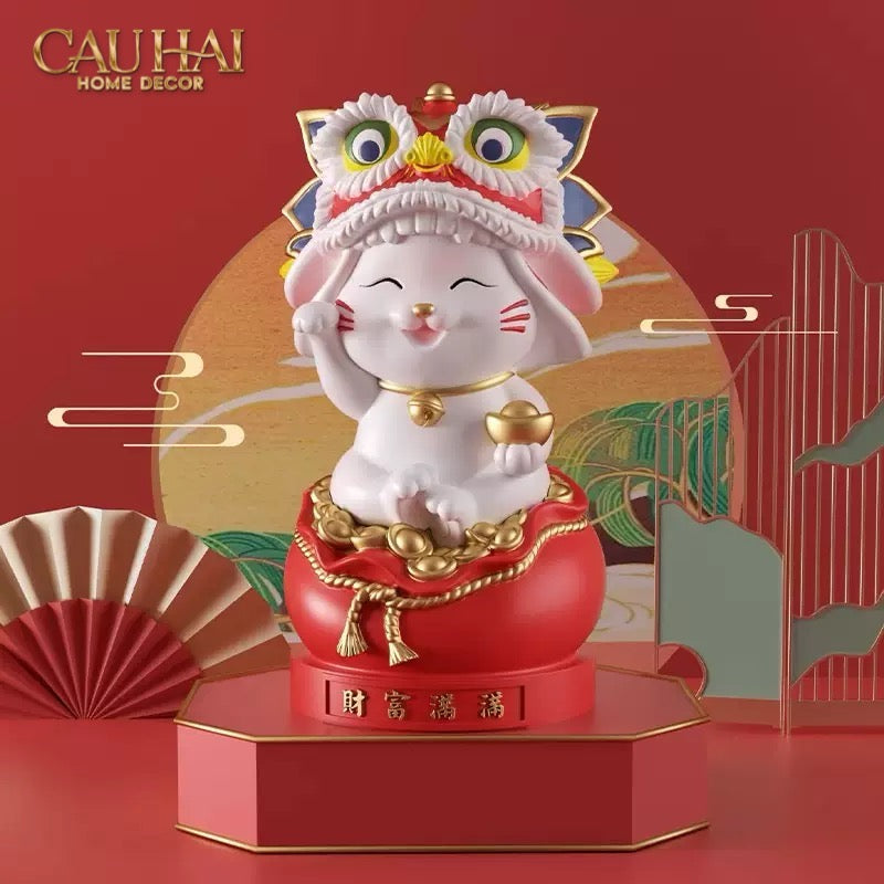 Tết Couture - Gift Set Tượng Mèo Kim Lân Song Hỷ - Phúc An - CẬU HAI HOME DECOR