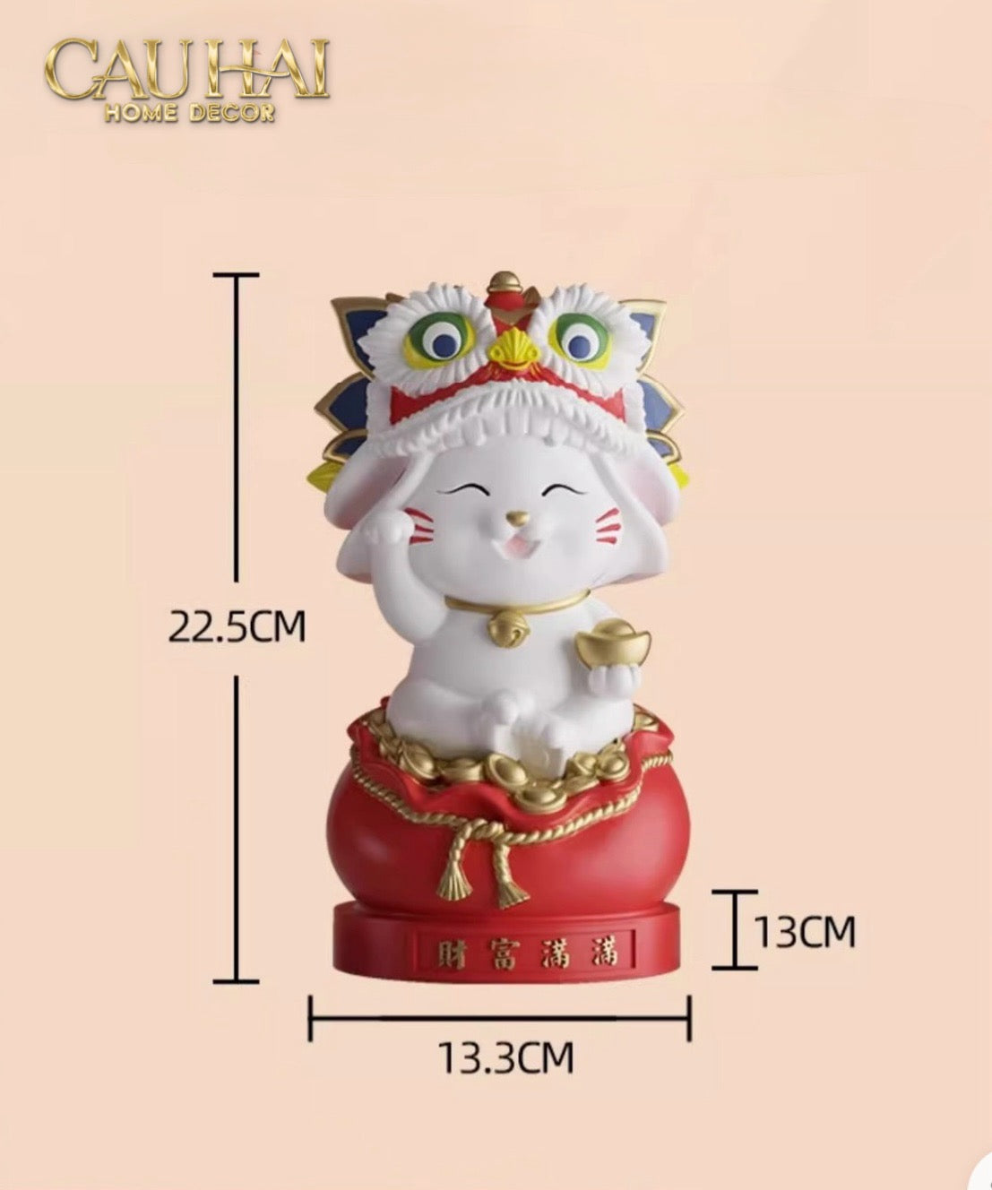 Tết Couture - Gift Set Tượng Mèo Kim Lân Song Hỷ - Phúc An - CẬU HAI HOME DECOR