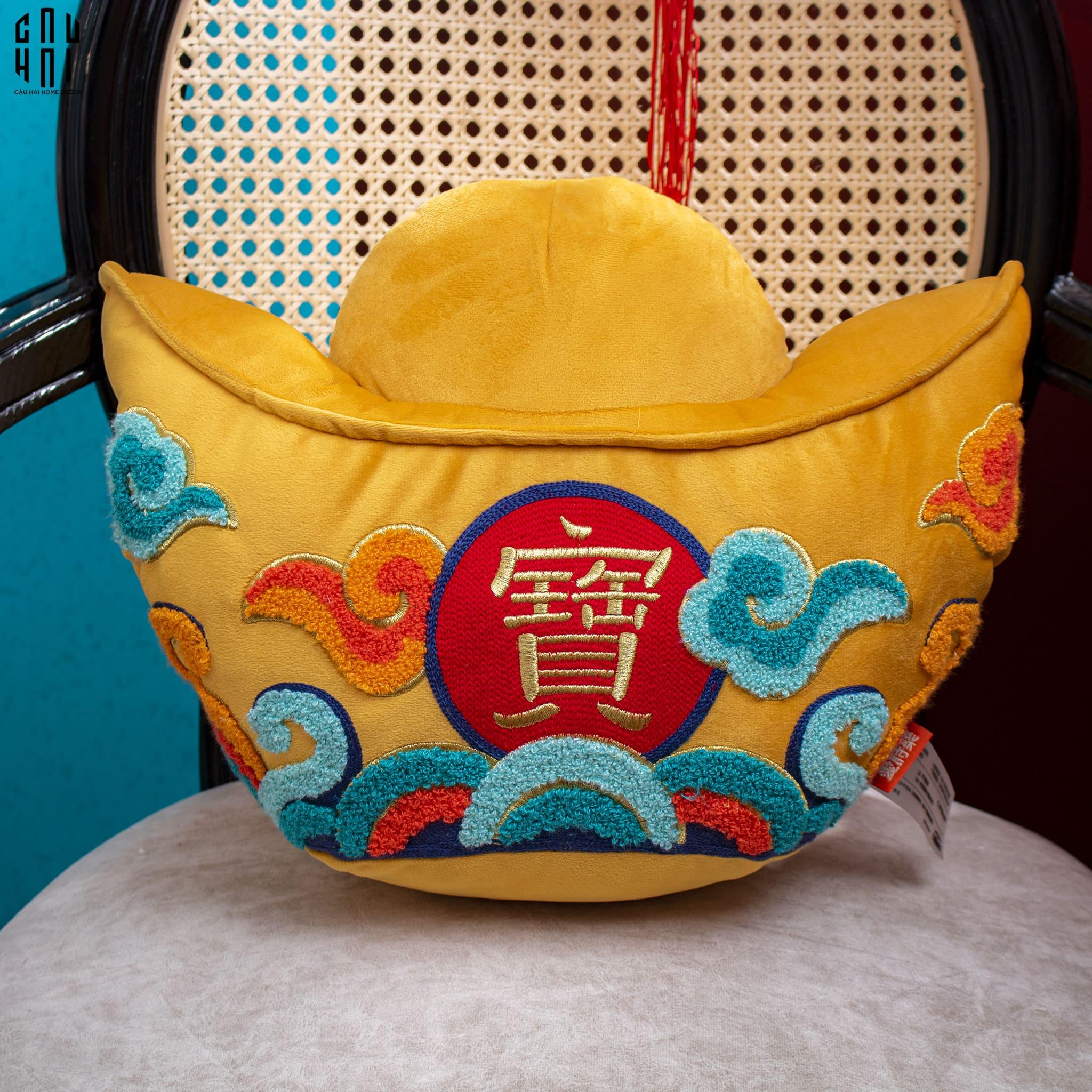 Tết Couture - Gối Thỏi Vàng Phú Quý Cát Tường - CẬU HAI HOME DECOR