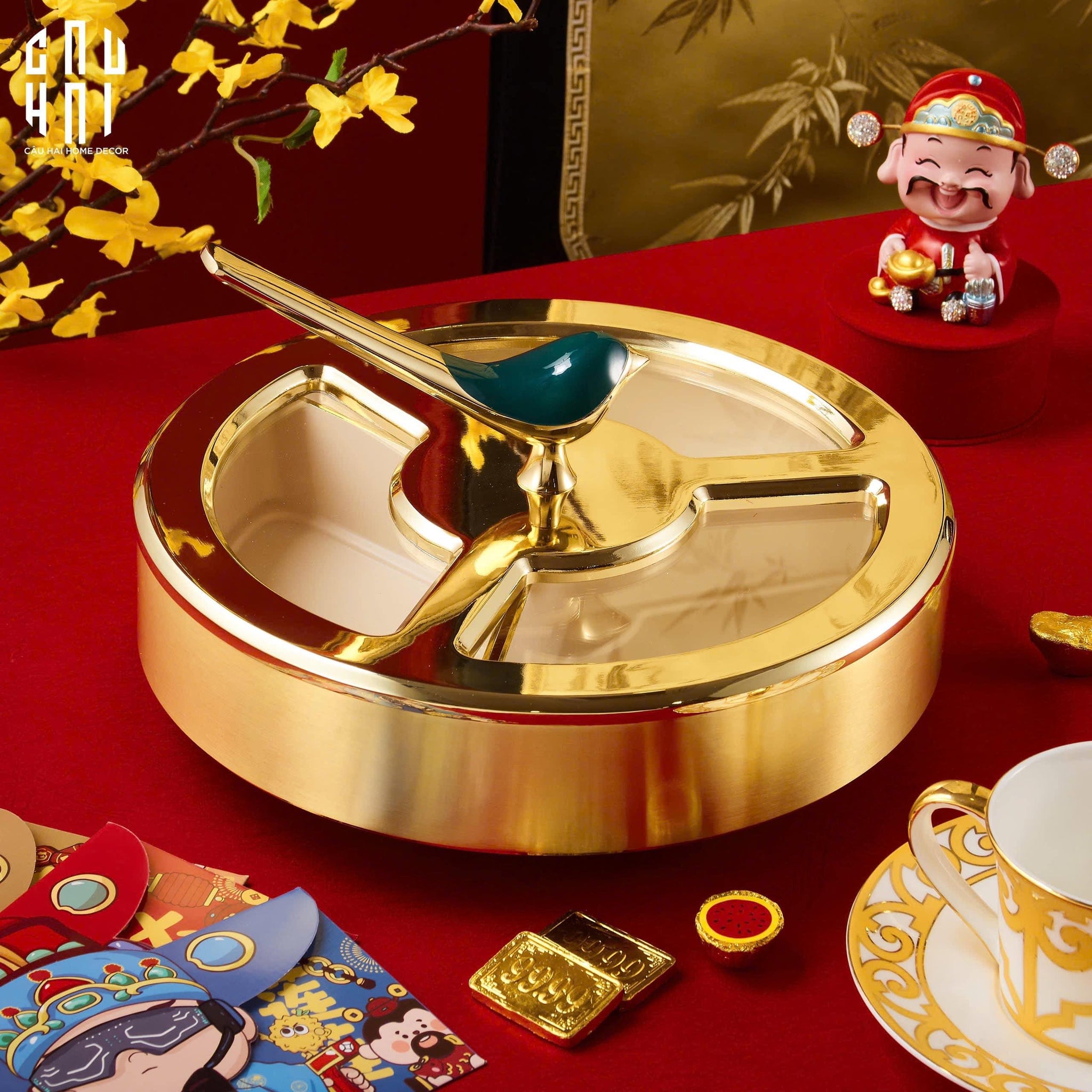 Tết Couture - Hộp Bánh Mứt Glorious Auré Oiseau Royal - CẬU HAI HOME DECOR