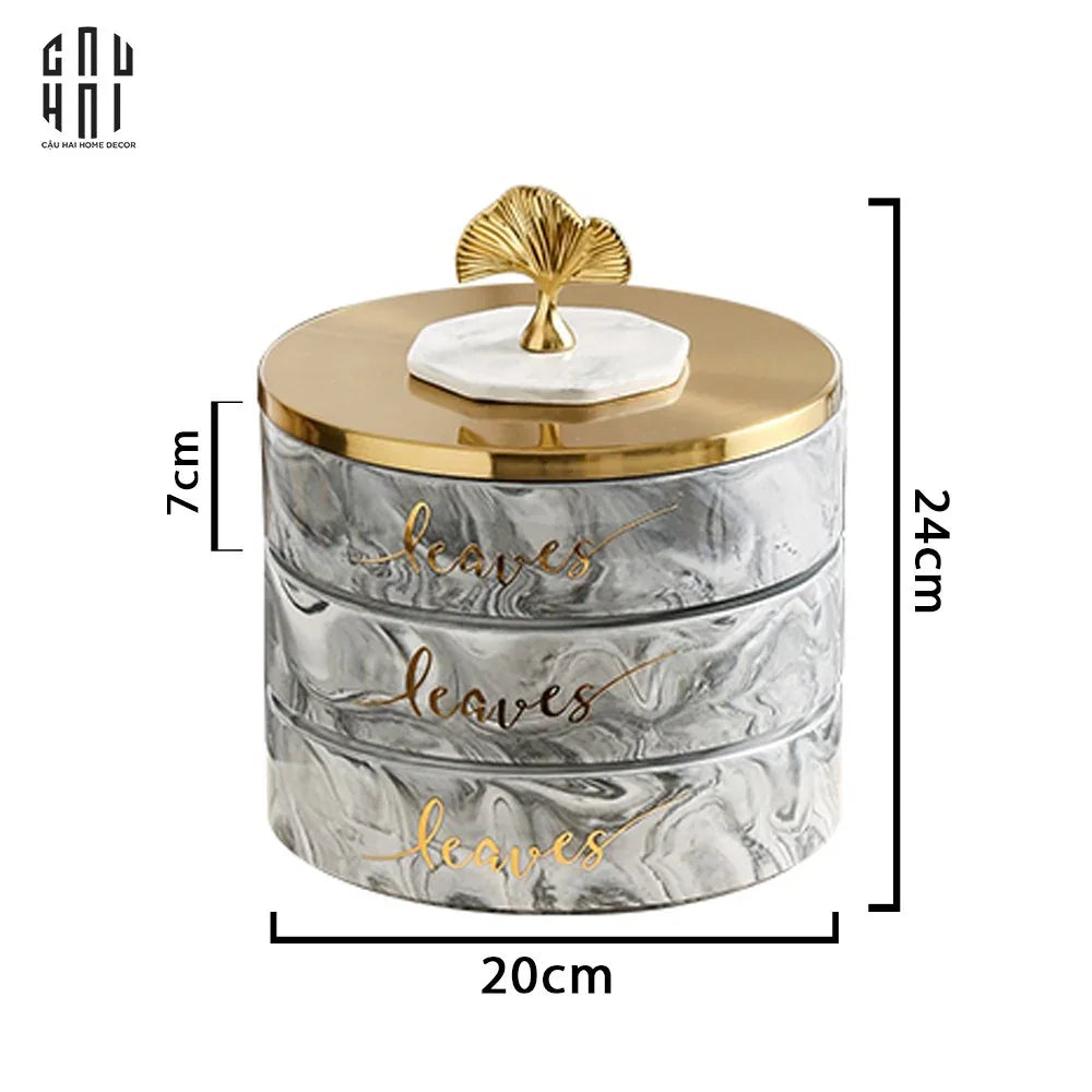 Tết Couture - Khay Bánh Mứt 3 Tầng Millen Ss25 - CẬU HAI HOME DECOR