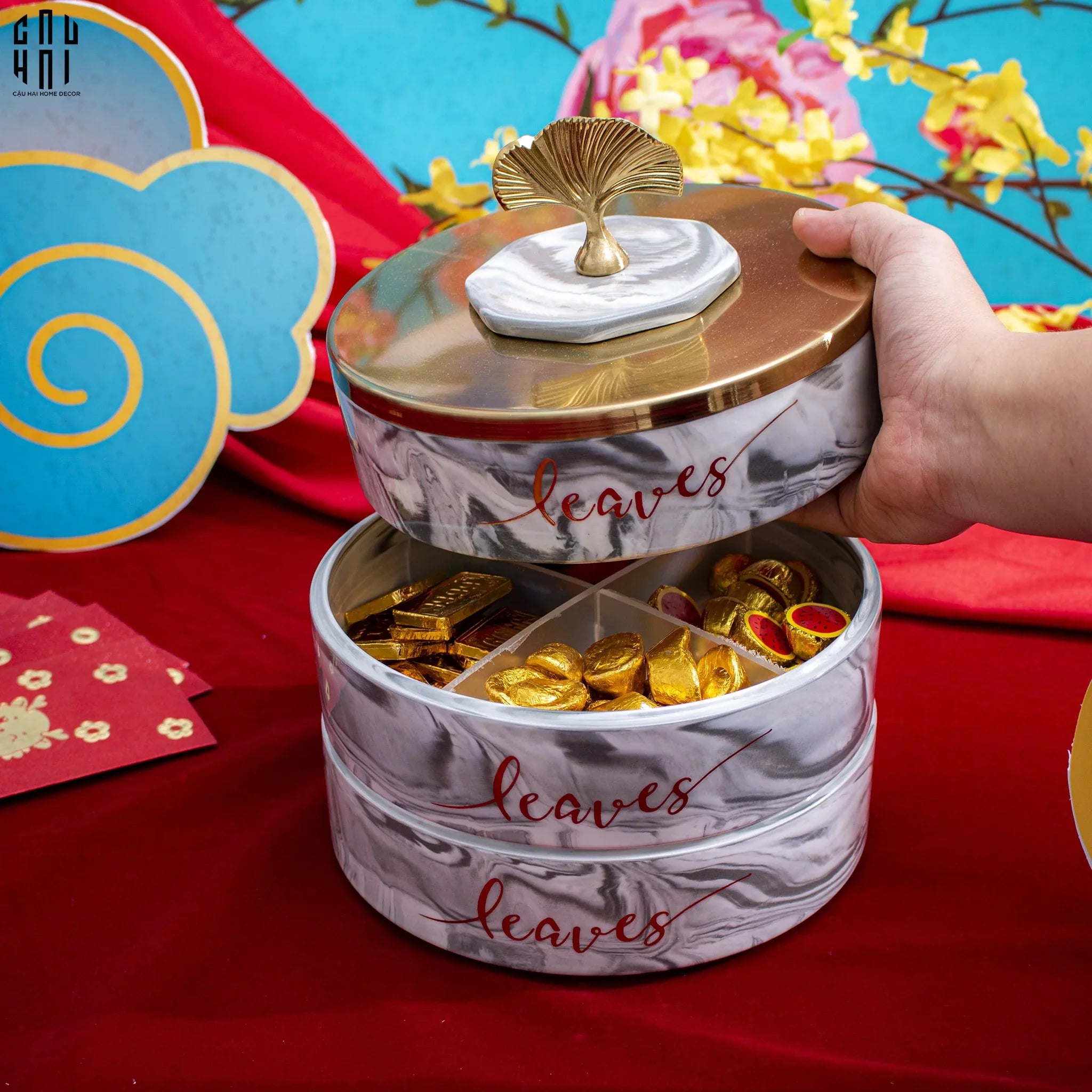 Tết Couture - Khay Bánh Mứt 3 Tầng Millen Ss25 - CẬU HAI HOME DECOR