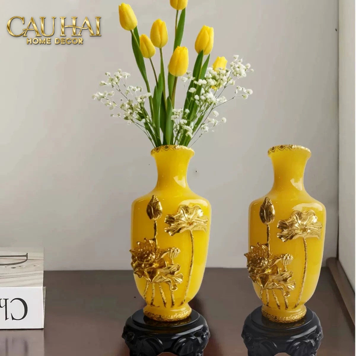 Tết Couture - Set 2 Bình Ngọc Thạch - Hoàng Liên Triều Ngọc - CẬU HAI HOME DECOR