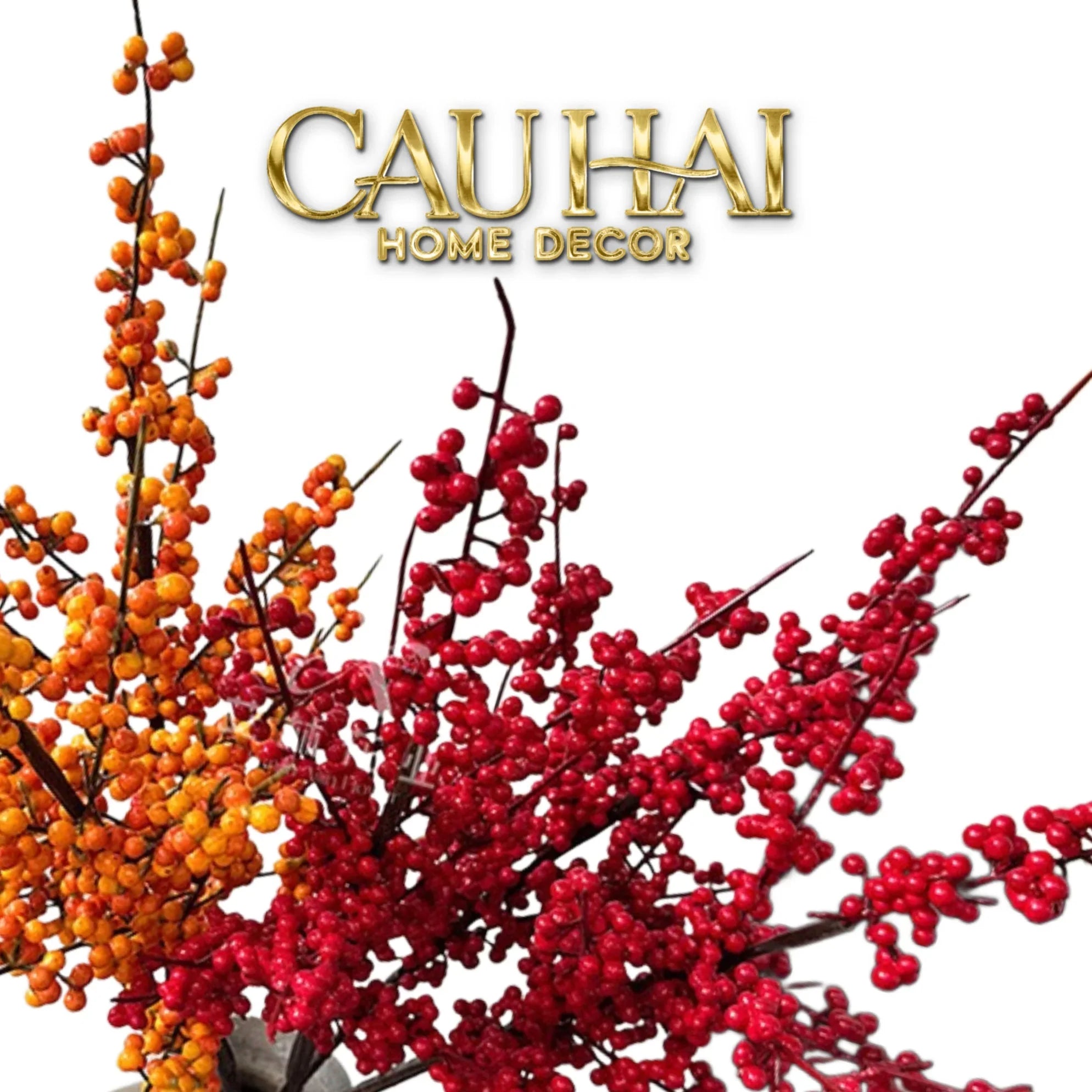 Tết Couture - Set 2 Cành Đào Đông Cát Hỷ – Silk Floral Branches-CẬU HAI HOME DECOR