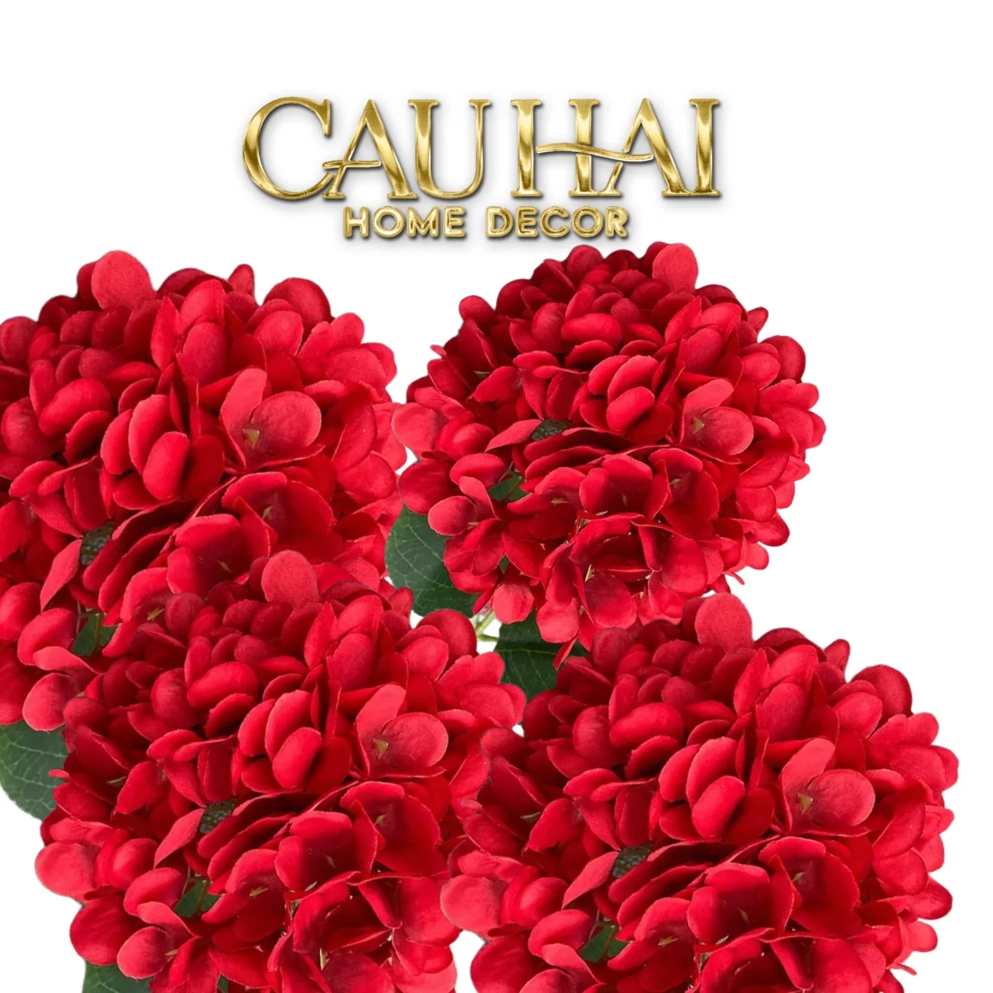 Tết Couture - Set 2 Cành Hoa Cẩm Tú Hydrangea Festive – Silk Floral Branches-Hoa Lụa-CẬU HAI HOME DECOR
