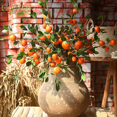 Tết Couture - Set 2 Cành Quả Quýt Tangerines Ember/Amber-CẬU HAI HOME DECOR
