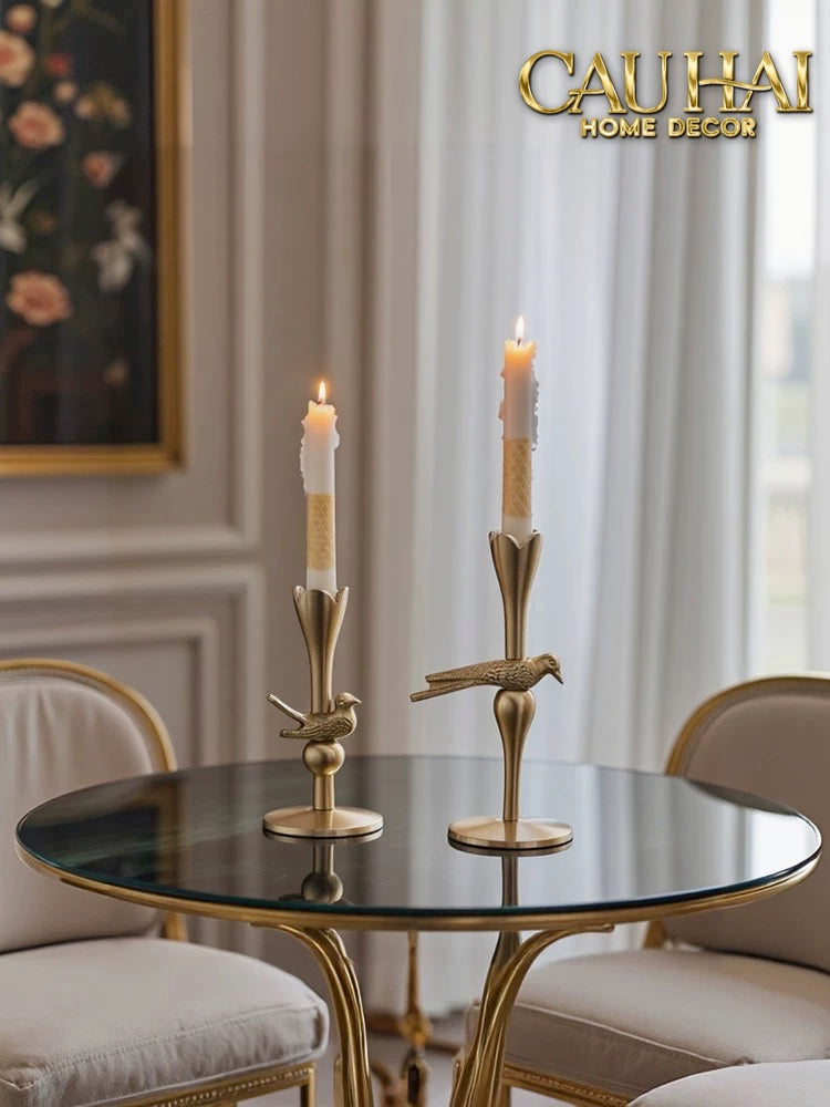 Tết Couture - Set 2 Đế Nến Brasson Bird Harmonia Candle Holders - CẬU HAI HOME DECOR