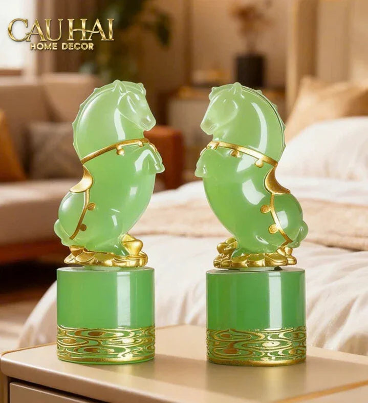 Tết Couture - Set 2 Tượng Lục Bảo Kim Mã 12.5cm Gift Box-CẬU HAI HOME DECOR