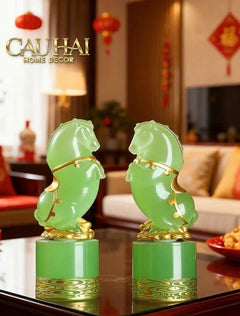 Tết Couture - Set 2 Tượng Lục Bảo Kim Mã 12.5cm Gift Box-CẬU HAI HOME DECOR