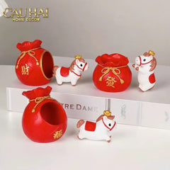 tet-couture-set-4-tuong-ngua-tu-hy-silhouette-du-bonheur-cheval-tuong-trang-tri-cau-hai-home-decor-4 - CẬU HAI HOME DECOR