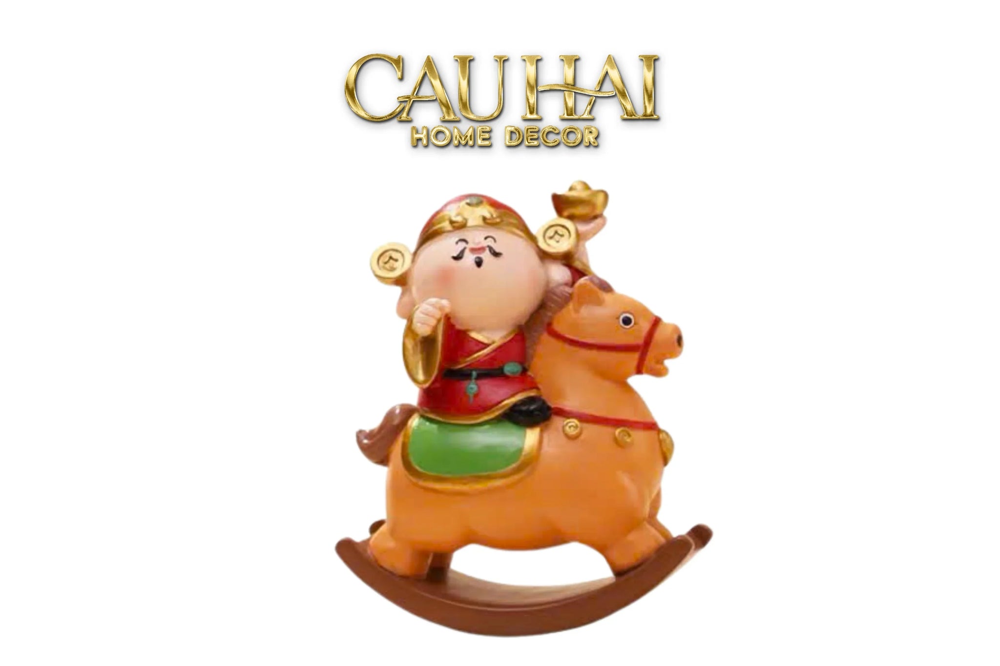 Tết Couture - Set Tượng Thần Tài Mã Đáo Song Hỷ-CẬU HAI HOME DECOR