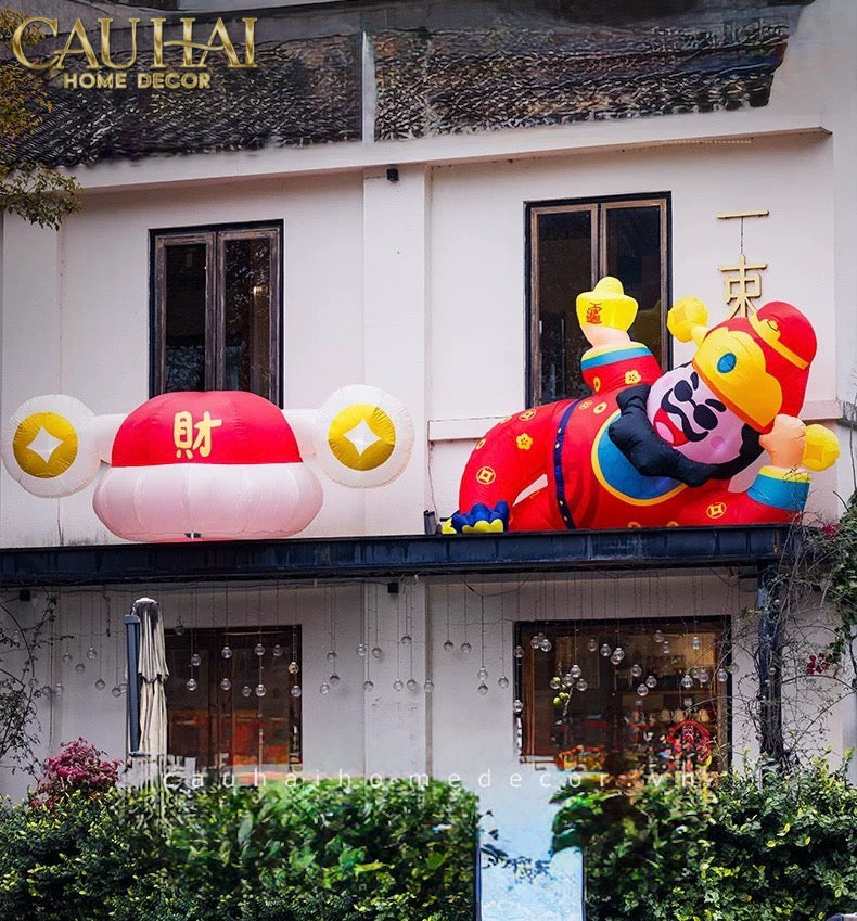 Tết Couture - Thần Tài Bơm Hơi Inflatable God of Wealth D300 - CẬU HAI HOME DECOR