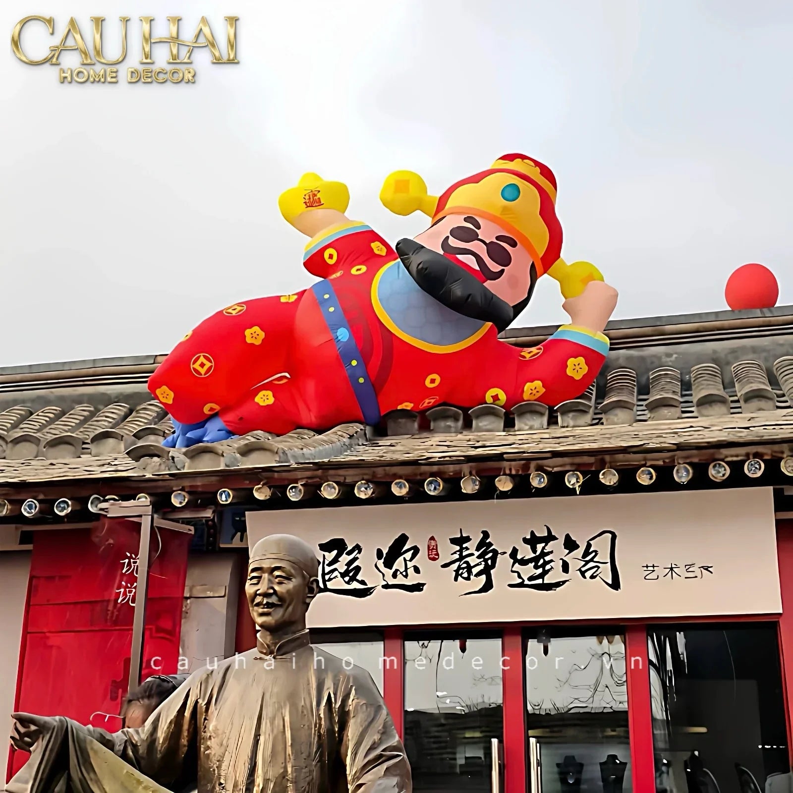 Tết Couture - Thần Tài Bơm Hơi Inflatable God of Wealth D300-CẬU HAI HOME DECOR