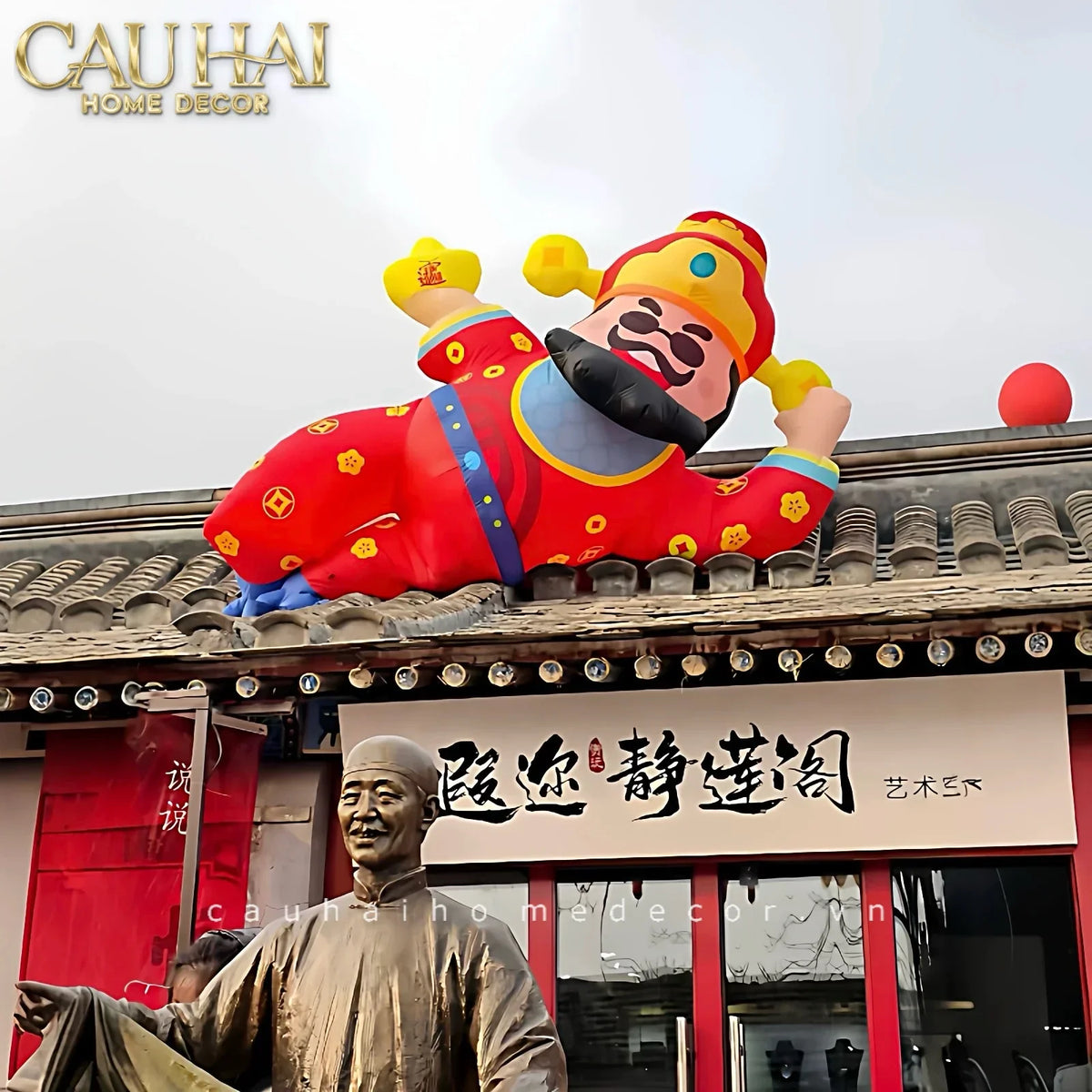 Tết Couture - Thần Tài Bơm Hơi Inflatable God of Wealth D300-NỘI THẤT-CẬU HAI HOME DECOR